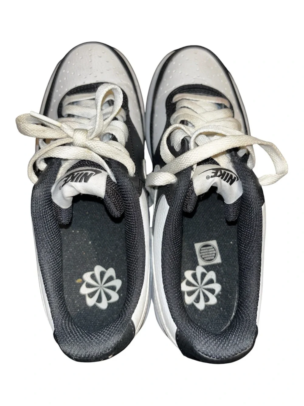 Nike Court Vision Low Black/White Sneakers | Women's Size 8